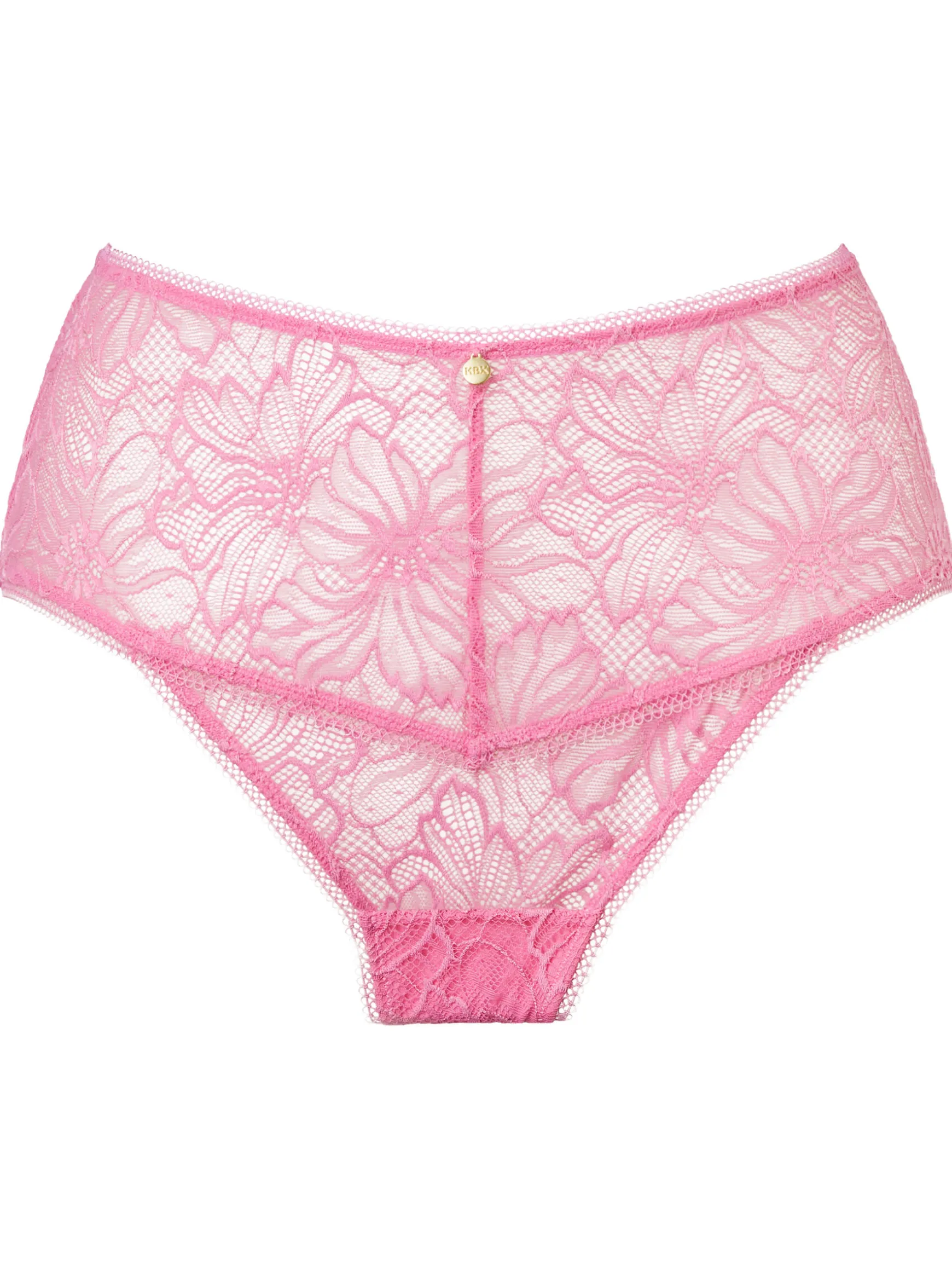 Knickerbox Alice Lace High Waisted Brazilian Knickers - Pink