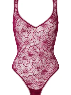Knickerbox Alice Lace Lingerie Body - Dark Red