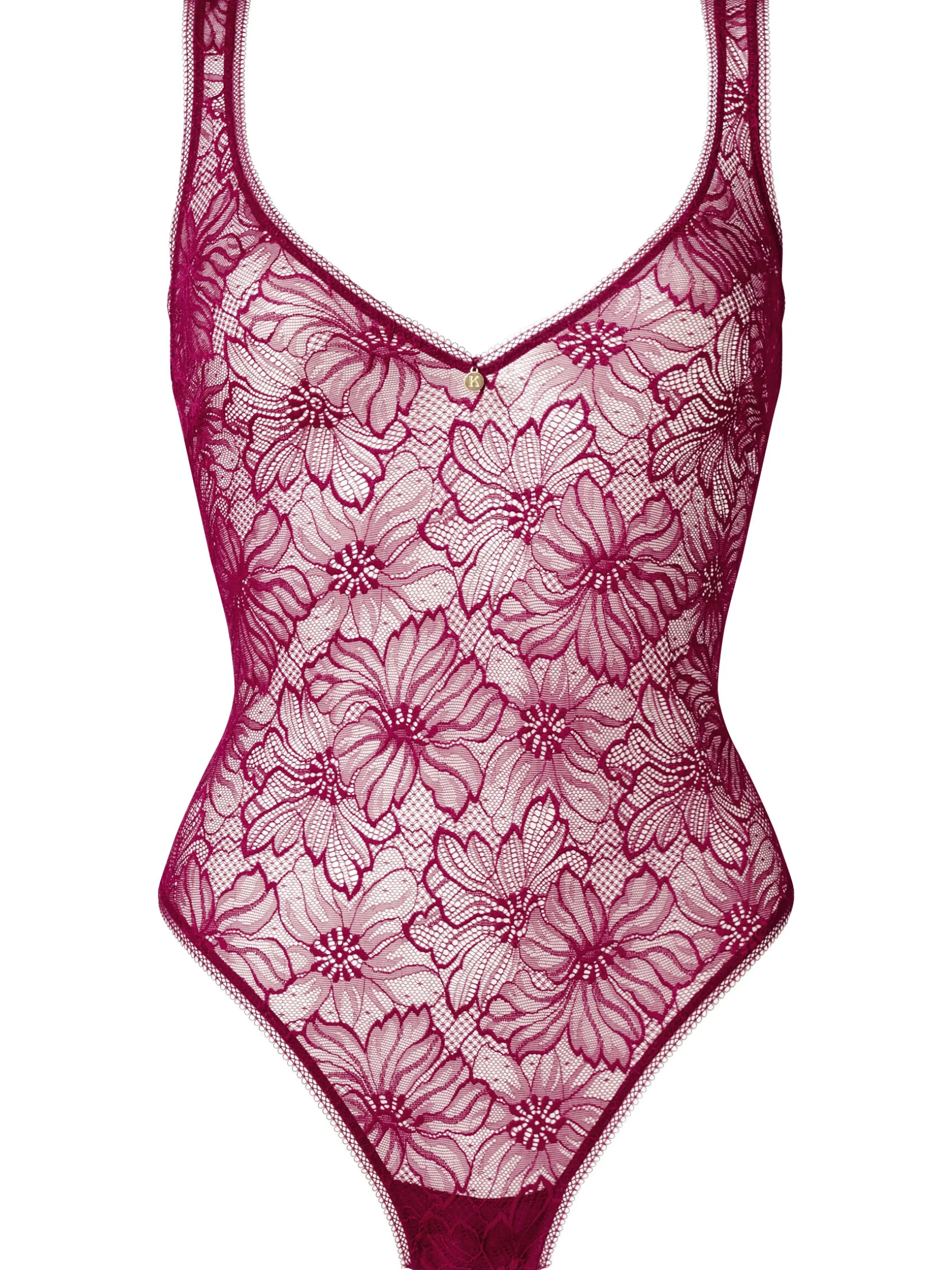 Knickerbox Alice Lace Lingerie Body - Dark Red