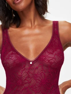 Knickerbox Alice Lace Lingerie Body - Dark Red