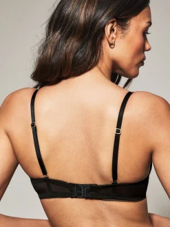 Knickerbox Alice Lace Non Padded Plunge Bra - Black