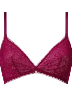 Knickerbox Alice Lace Triangle Bralette - Dark Red