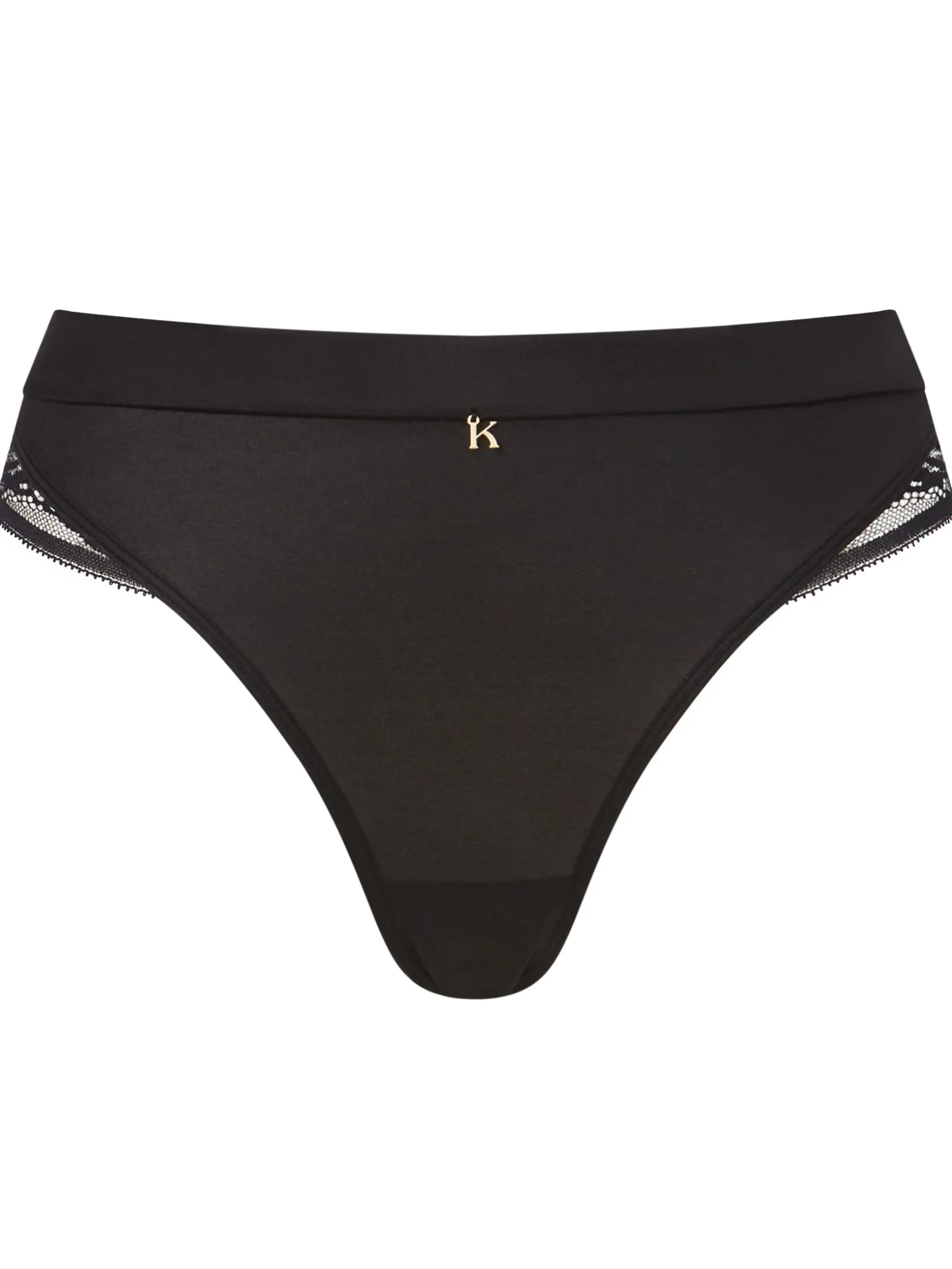 Knickerbox Charlotte Lace Brazilian Knickers - Black