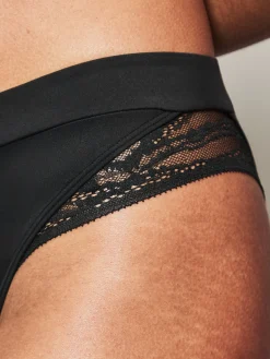 Knickerbox Charlotte Lace Brazilian Knickers - Black