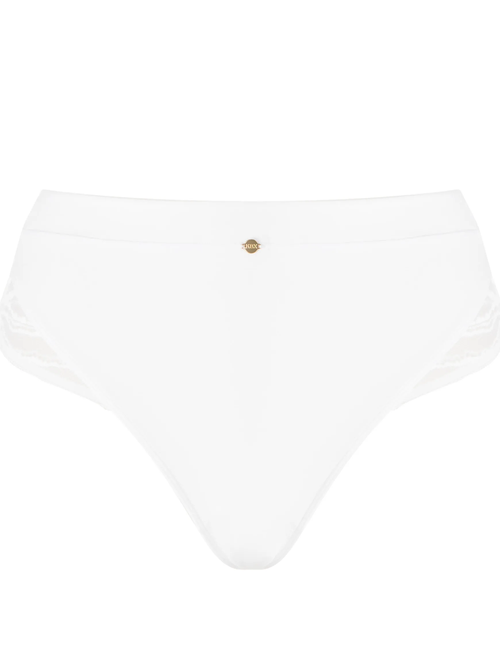 Knickerbox Charlotte Lace High Waisted Thong - White