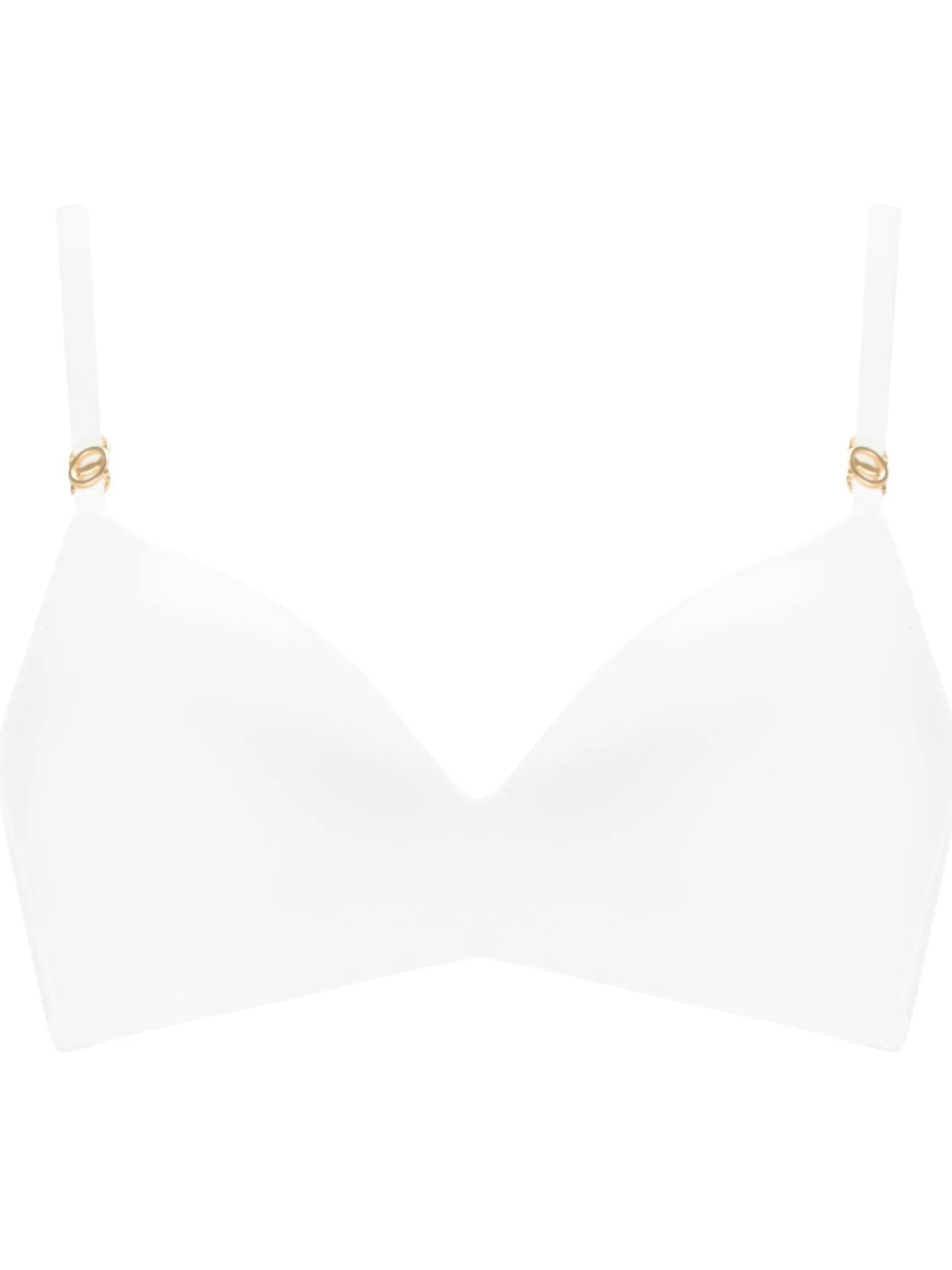 Knickerbox Charlotte Lace Non Wired Padded Plunge Bra - White