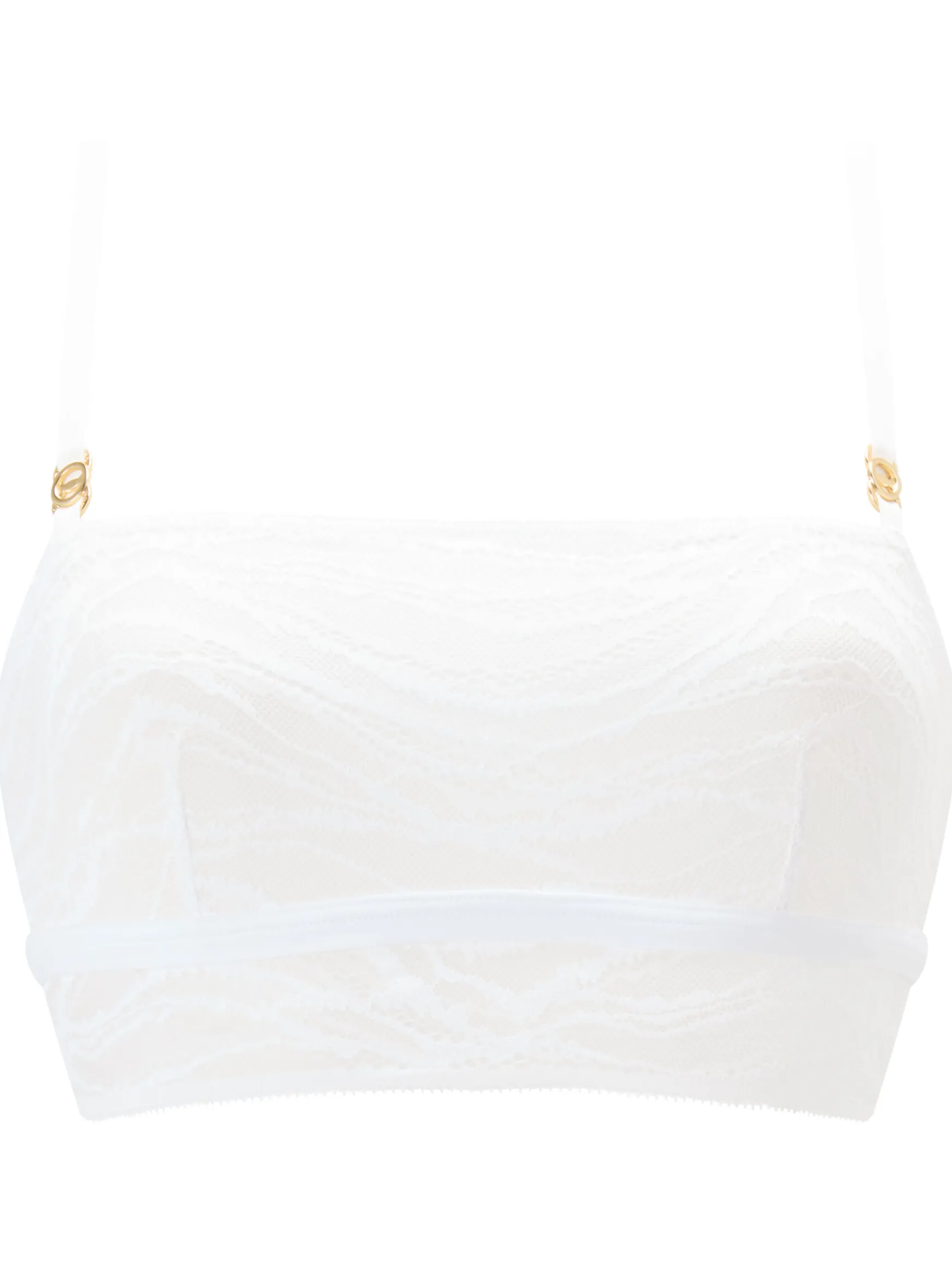 Knickerbox Charlotte Lace Non Padded Bandeau Bralette - White