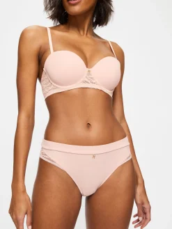 Knickerbox Charlotte Lace Padded Strapless Bra - Light Pink