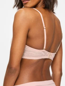 Knickerbox Charlotte Lace Padded Strapless Bra - Light Pink