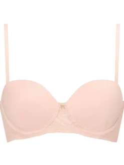 Knickerbox Charlotte Lace Padded Strapless Bra - Light Pink