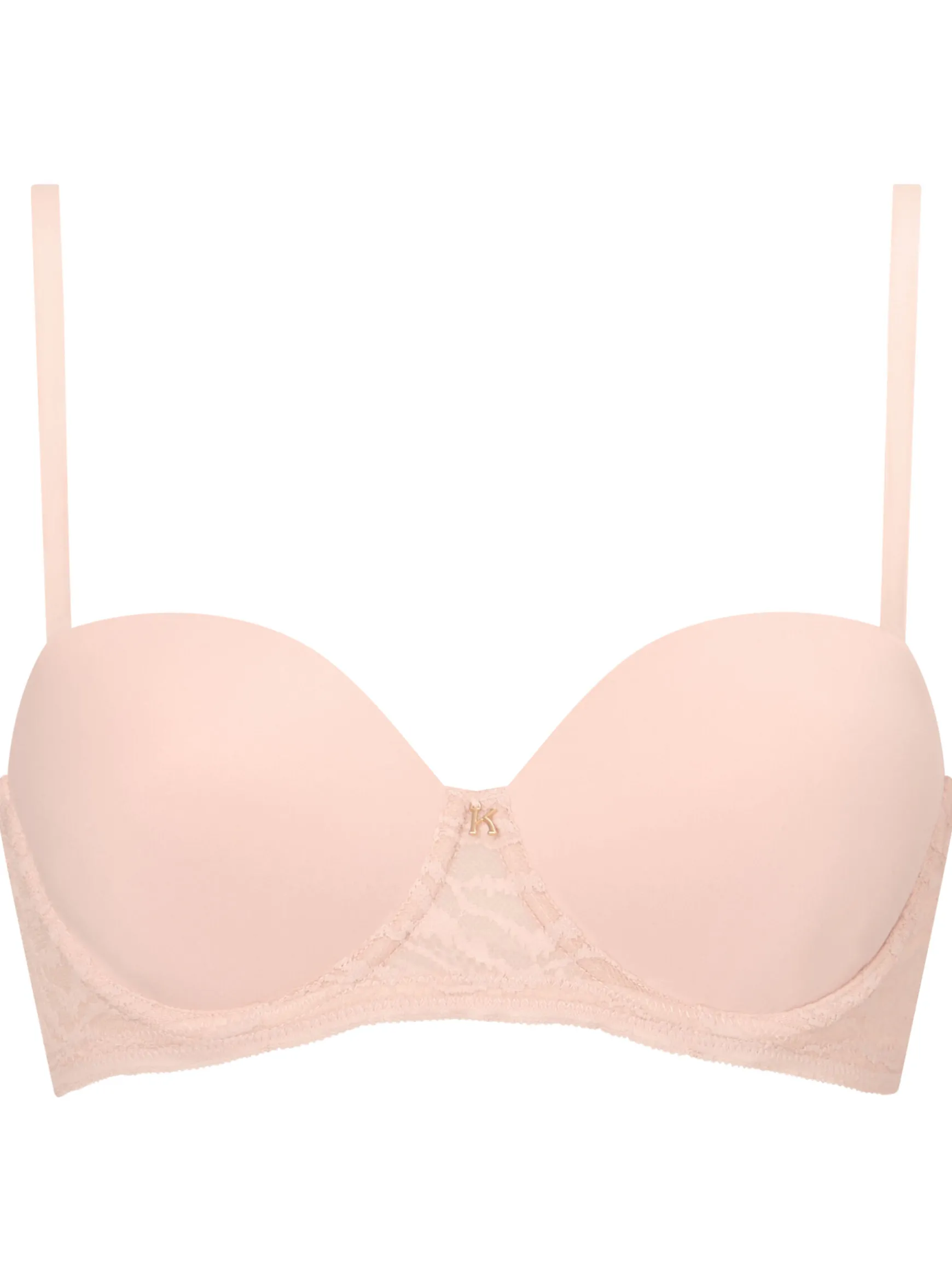 Knickerbox Charlotte Lace Padded Strapless Bra - Light Pink