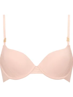 Knickerbox Charlotte Lace Underwired Padded Plunge Bra - Pale Pink