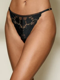 Knickerbox Dolly Lace Brazilian Knickers - Black