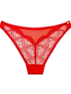 Knickerbox Eden High Leg Brazilian Knickers - Orange