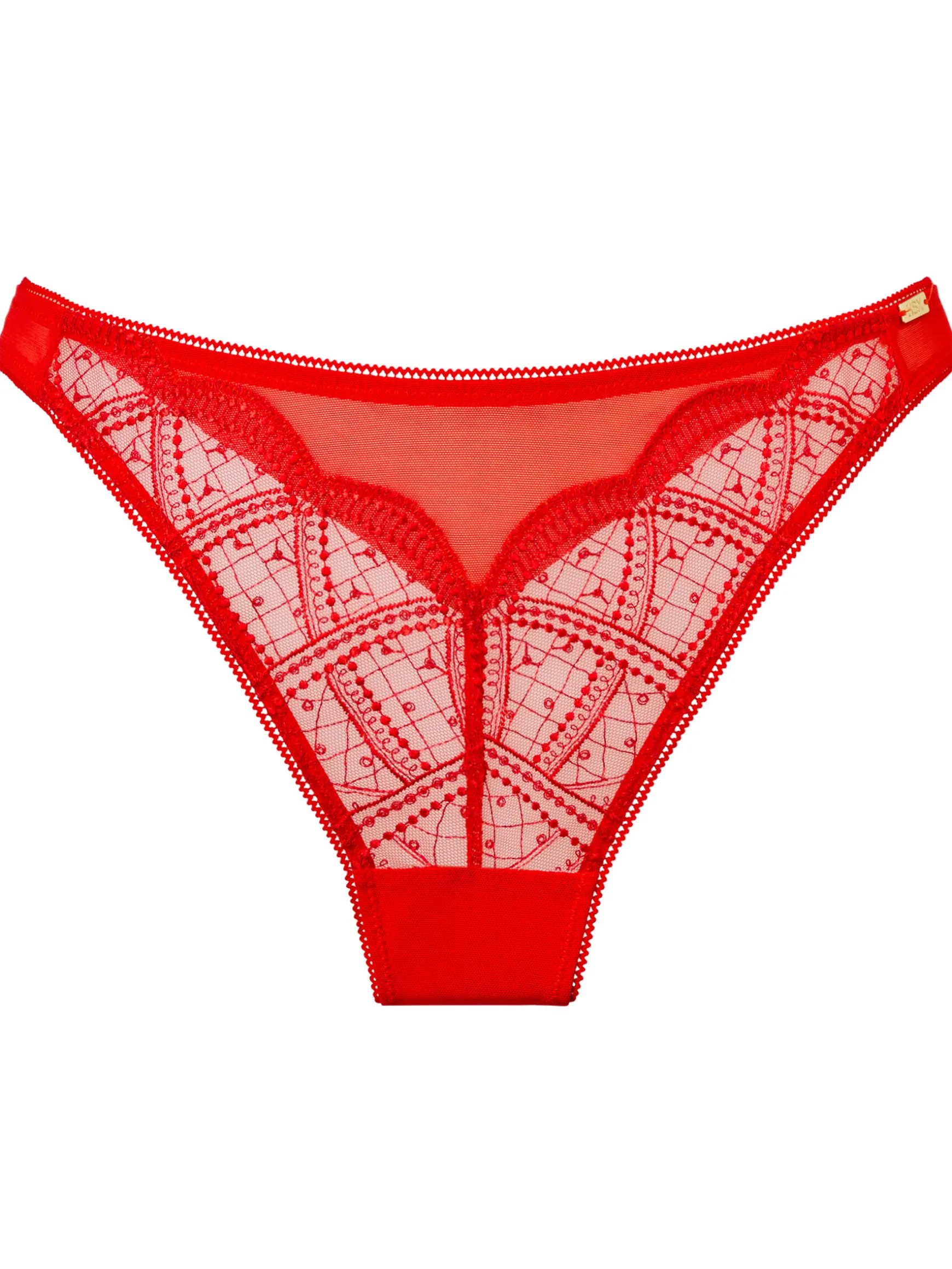 Knickerbox Eden High Leg Brazilian Knickers - Orange