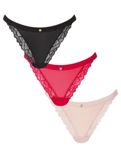 Knickerbox Floral Lace Thong - Pack of 3 - Assorted