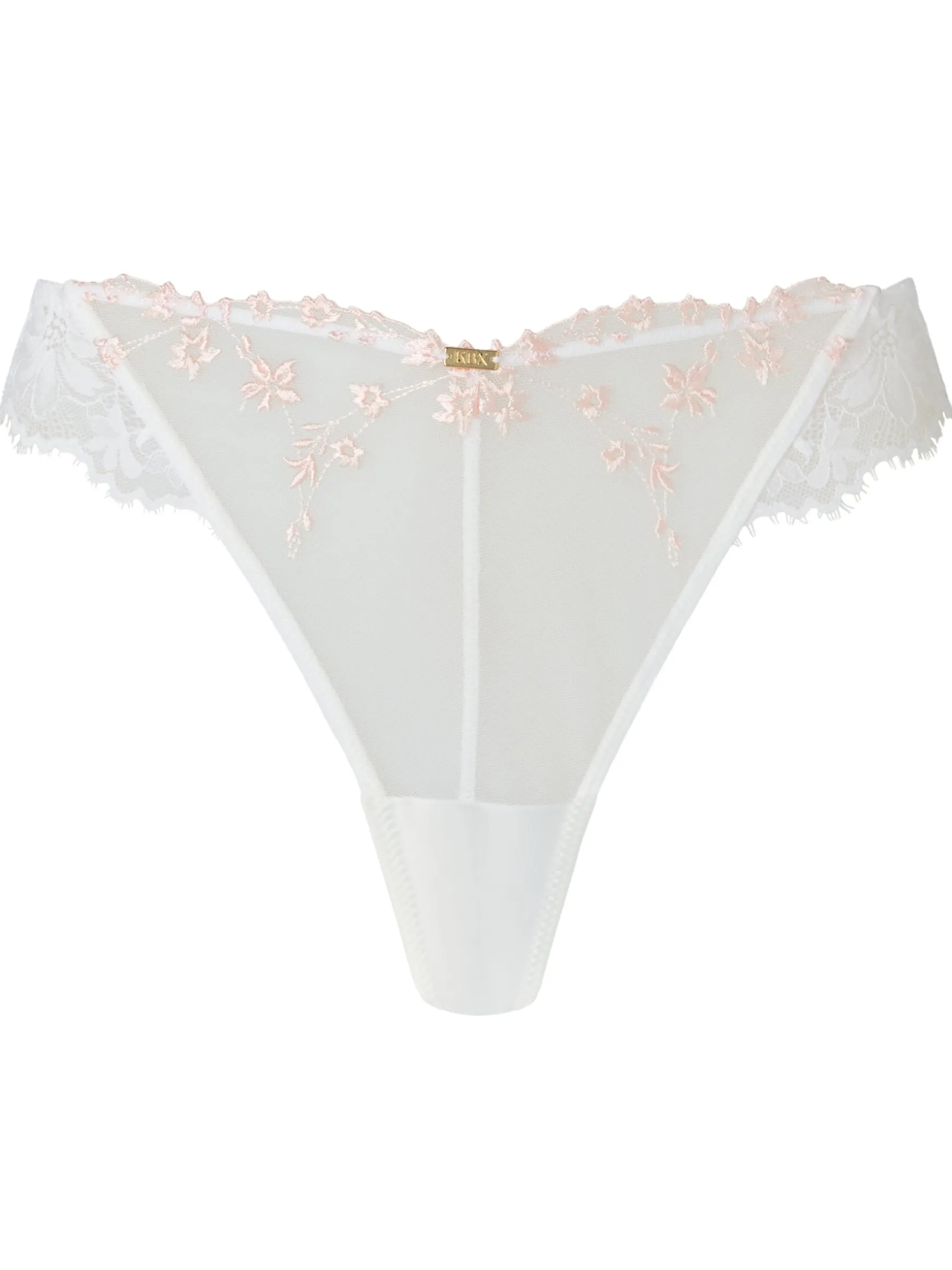 Knickerbox Hallie Embroidered Thong - White