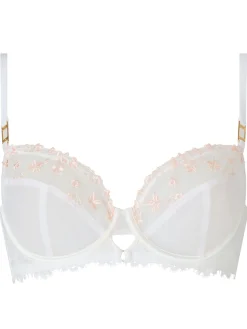 Knickerbox Hallie Embroidered Non Padded Balcony Bra - White