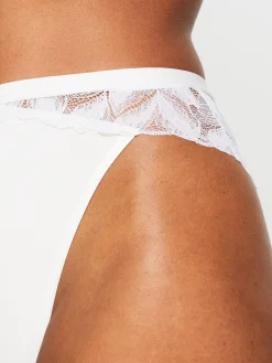 Knickerbox Harper High Waisted Brazilian Knickers - White