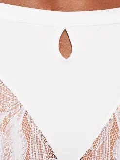 Knickerbox Harper High Waisted Brazilian Knickers - White
