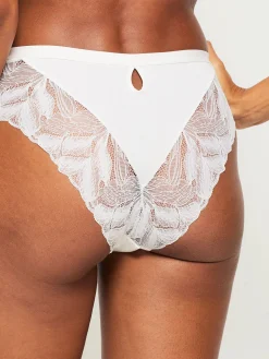 Knickerbox Harper High Waisted Brazilian Knickers - White