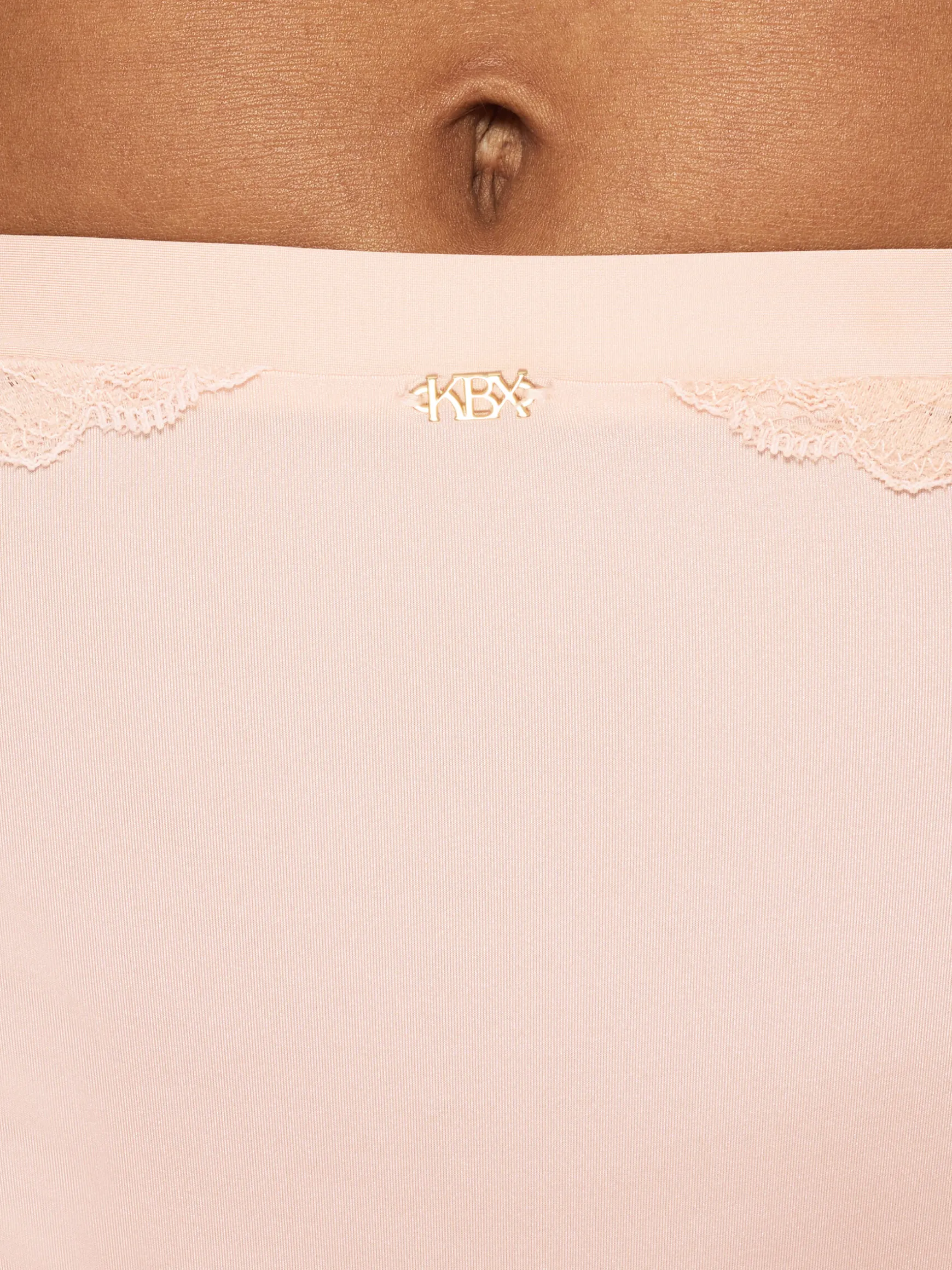 Knickerbox Harper High Waisted Brazilian Knickers - Pale Pink