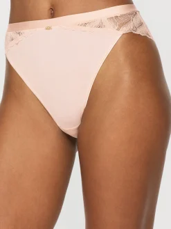 Knickerbox Harper High Waisted Brazilian Knickers - Pale Pink