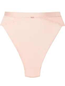 Knickerbox Harper High Waisted Brazilian Knickers - Pale Pink