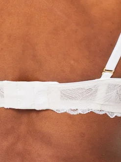 Knickerbox Harper Lace Padded Strapless Bra - White