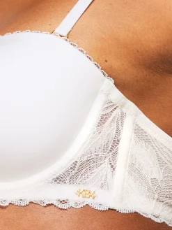 Knickerbox Harper Lace Padded Strapless Bra - White