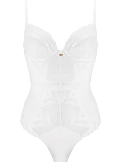 Knickerbox Harper Lace Underwired Lingerie Body - White
