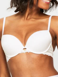 Knickerbox Harper Smooth Padded Plunge Bra - White