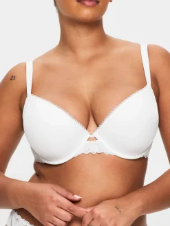 Knickerbox Harper Smooth Padded Plunge Bra - White
