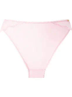Knickerbox Josie Lace High Leg Brazilian Knickers - Pale Pink