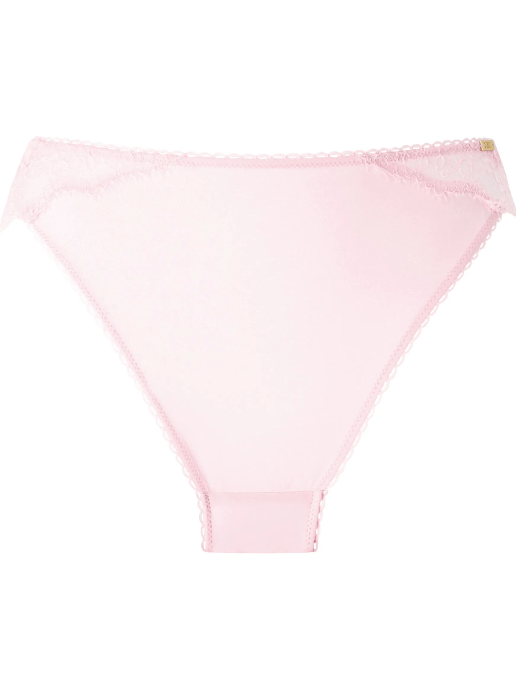 Knickerbox Josie Lace High Leg Brazilian Knickers - Pale Pink