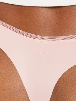 Knickerbox Lace Microfibre Thong - Pack of 3 - Black