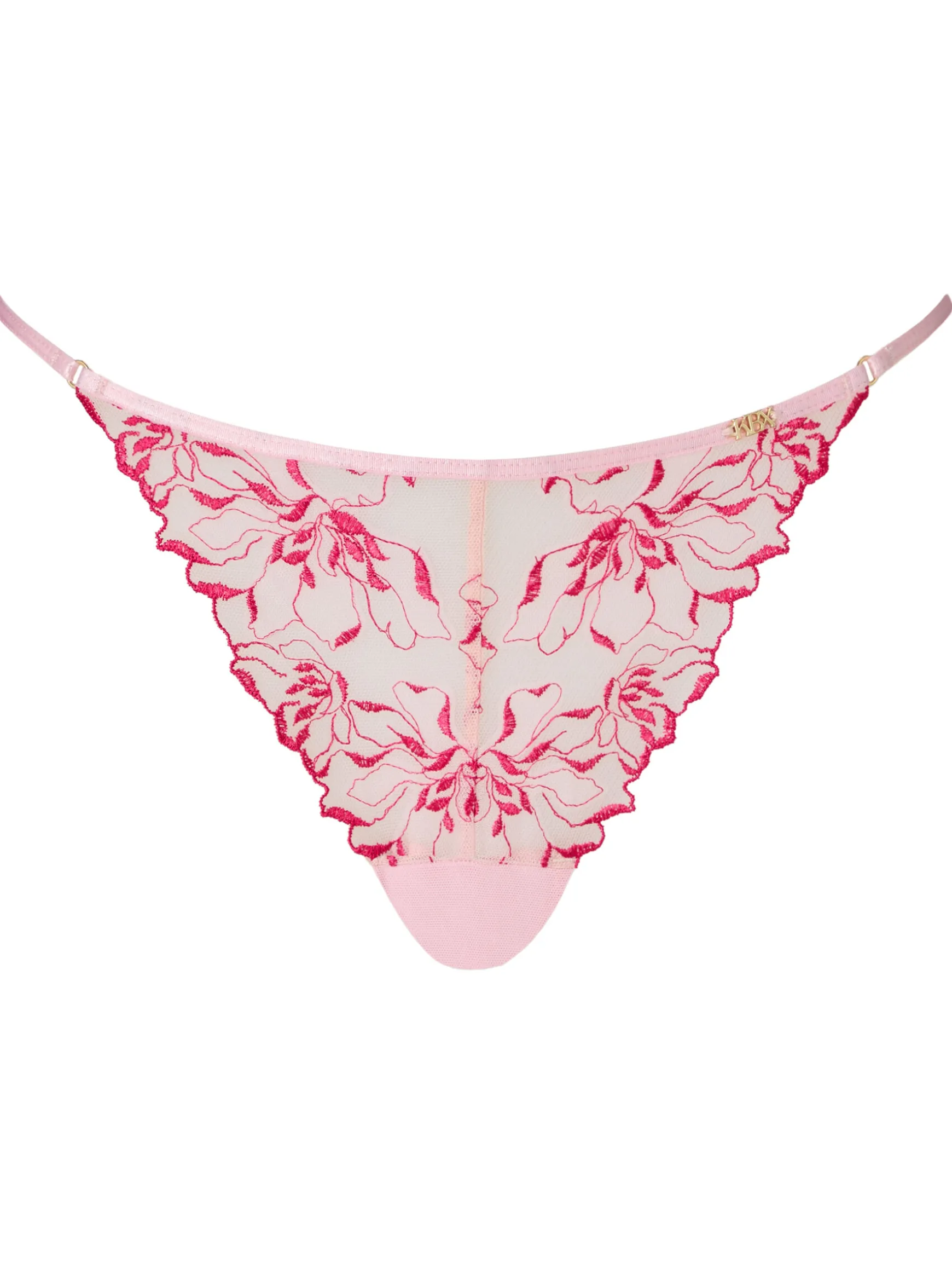 Knickerbox Marilyn Embroidered Thong - Light Pink