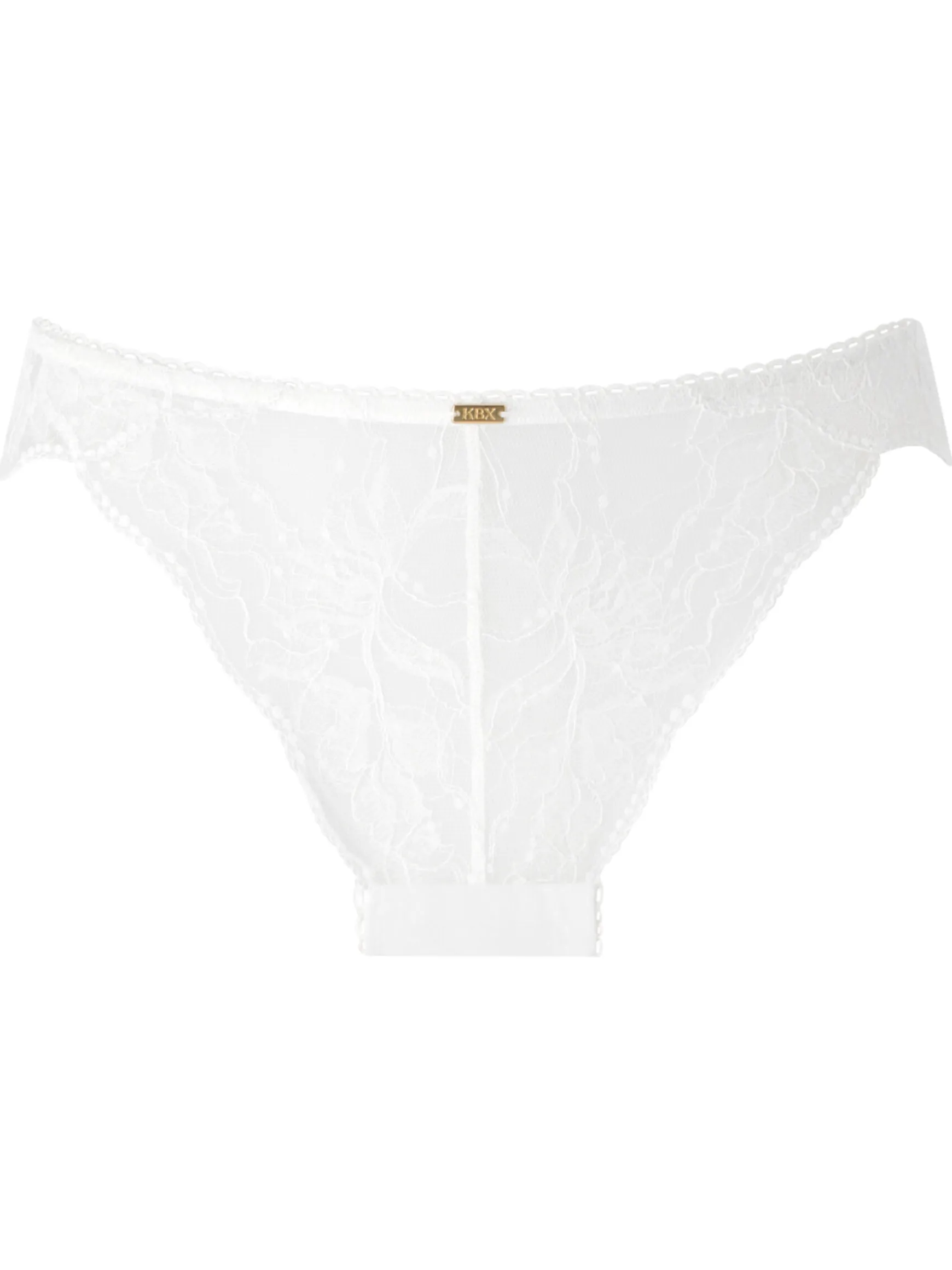Knickerbox Nova Lace Brazilian Knickers - White