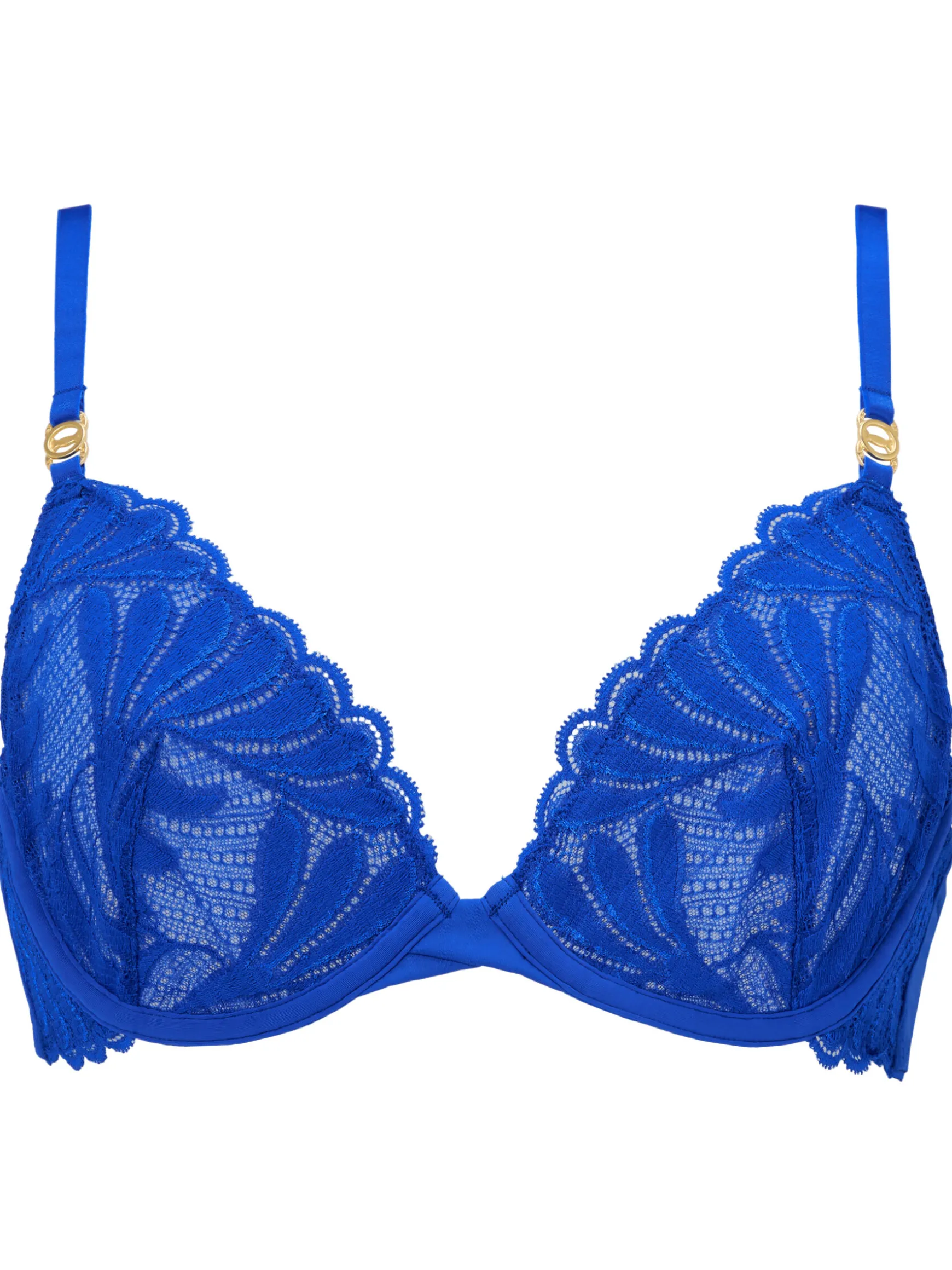 Knickerbox Olivia Lace Non Padded Plunge Bra - Cobalt