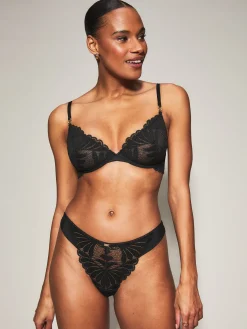 Knickerbox Olivia Lace Thong - Black