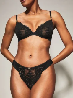 Knickerbox Olivia Lace Thong - Black
