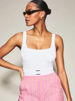 Knickerbox Stripe Pyjama Cami Top & Shorts Set - Bright Pink