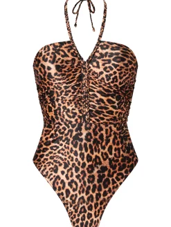 Knickerbox Swim Collections Plaited Halterneck Swimsuit - Multi