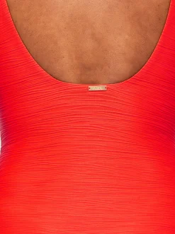 Knickerbox Swim Crinkle Swimsuit - Bright Orange