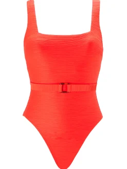 Knickerbox Swim Crinkle Swimsuit - Bright Orange