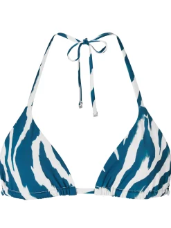 Knickerbox Swim Essentials Print Non Wired Triangle Bikini Top - Teal