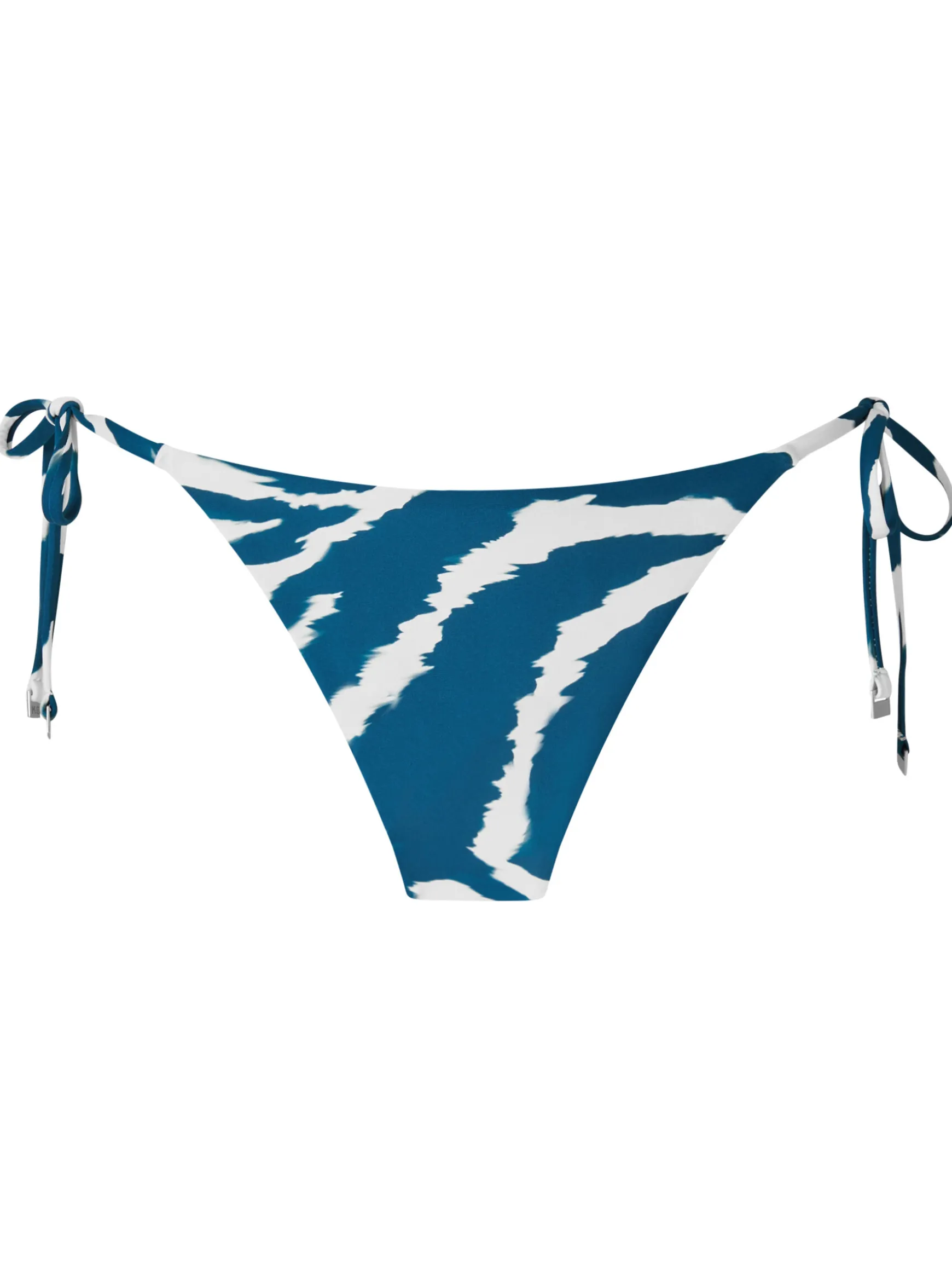 Knickerbox Swim Essentials Print Tie Side Tanga Bikini Bottoms - Teal