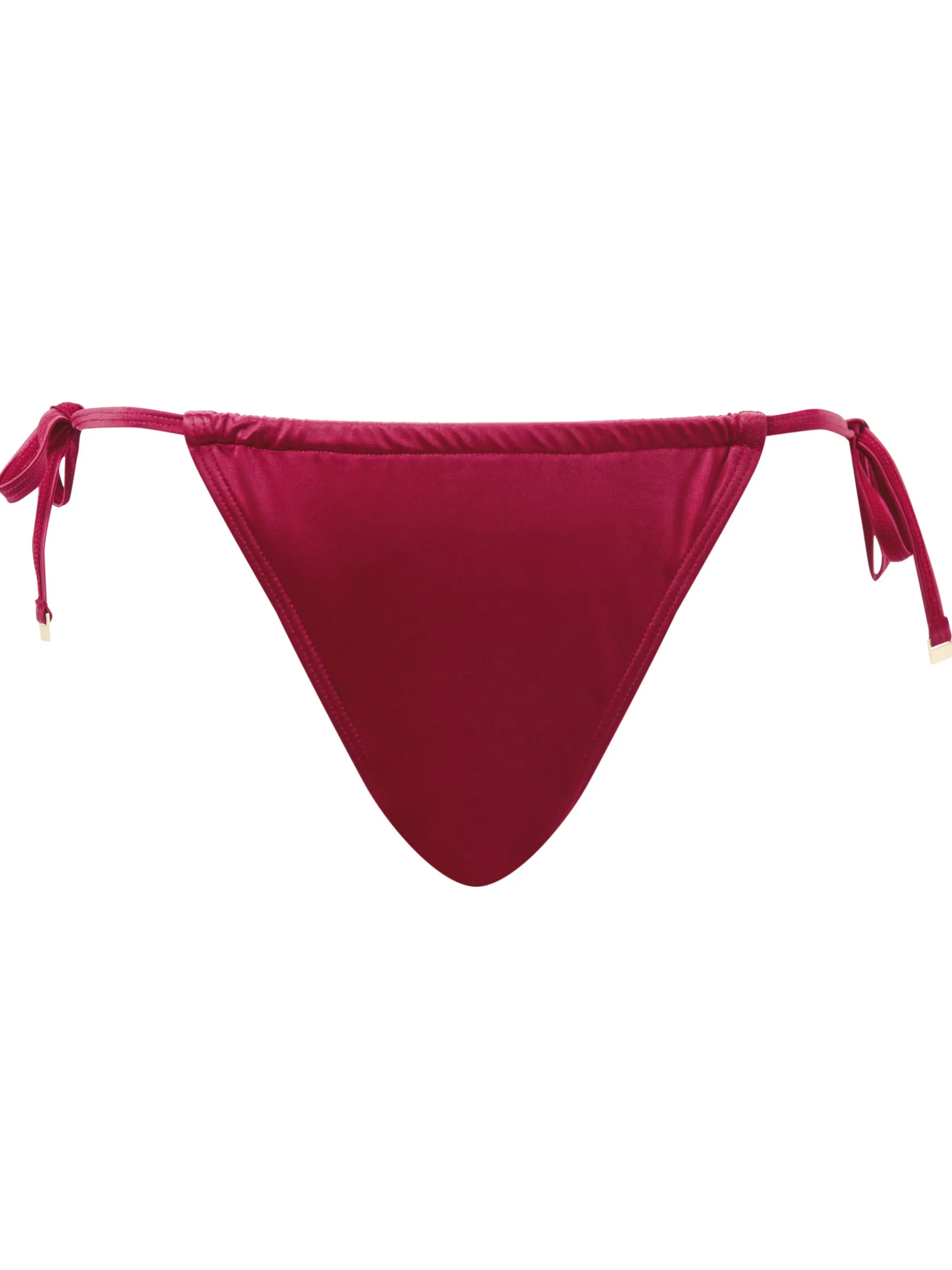 Knickerbox Swim Shimmer Ruched Tanga Bikini Bottoms - Red