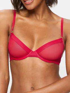 Knickerbox Zadie Non Padded Plunge Bra - Red