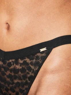 Knickerbox Zadie Textured Brazilian Knickers - Black